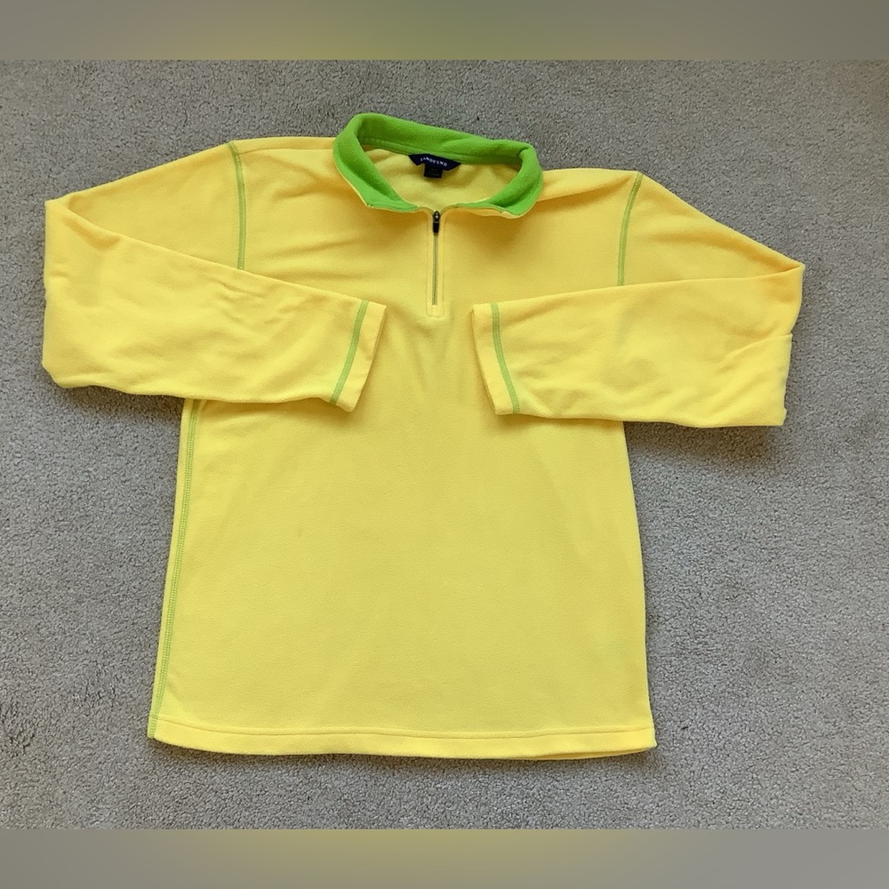 Lands End: Kids 14-16 sunny yellow lightweight fleece